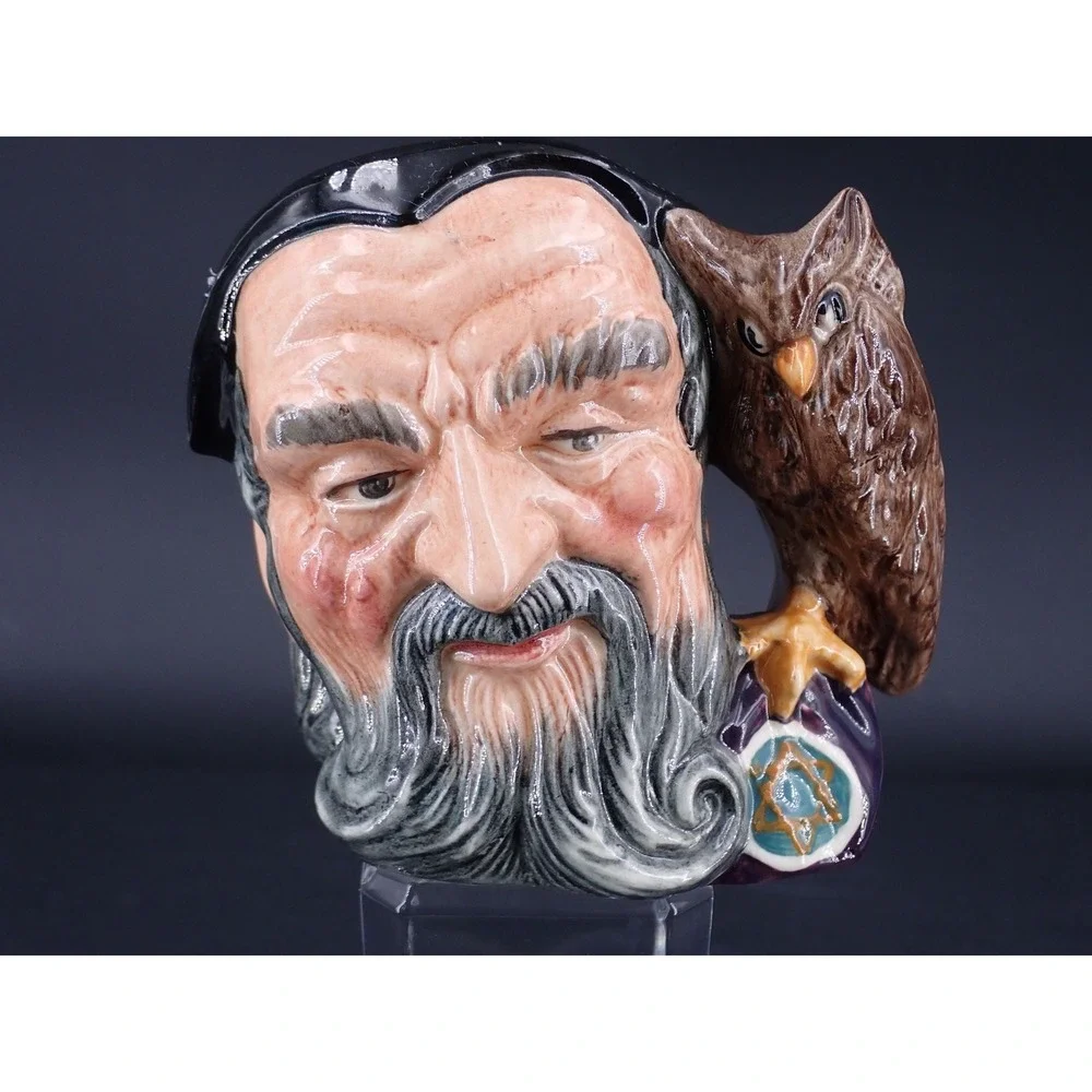 Vintage Royal Doulton Porcelain Mug Merlin with Owl 1959